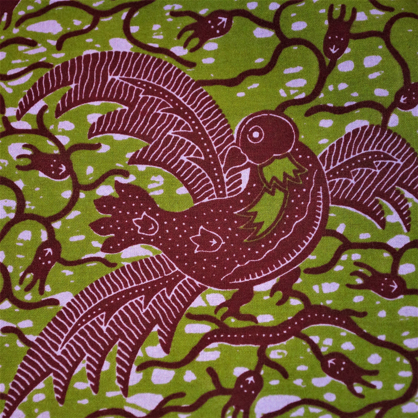 Purple Pheasant on Green Background